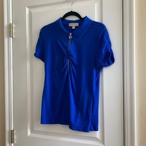 EUC Michael Kors Royal blue half zip polo